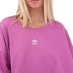 adidas Originals Adicolor Essentials Crew Sweatshirt (Plus Size) in Lilac