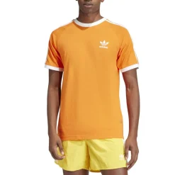 adidas Originals Adicolor Classics 3-Stripes T-Shirt in Orange