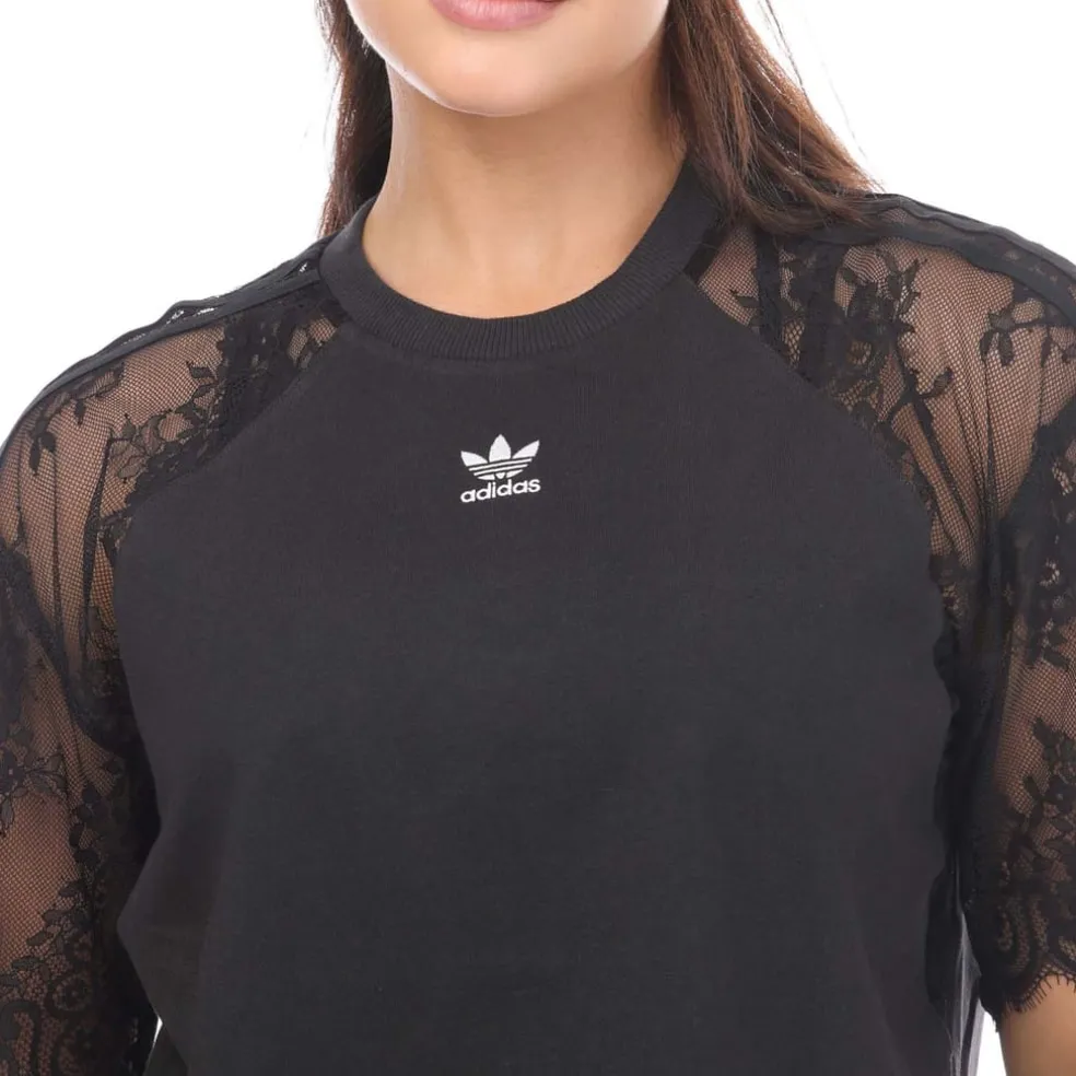 adidas Originals Adicolor Classics Lace T-Shirt in Black