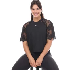 adidas Originals Adicolor Classics Lace T-Shirt in Black