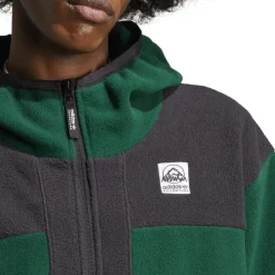 adidas Originals Adventure FC Full-Zip Polar Fleece Hoodie in Green