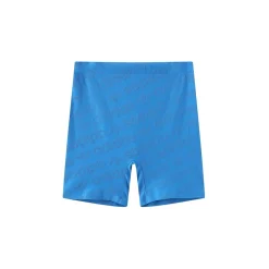 adidas Originals All Over Logo Biker Shorts in Blue