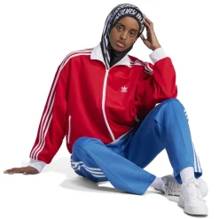 adidas Originals Athletic Turtleneck Sweatshirt Top in Red