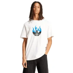 adidas Originals Flames Logo T-Shirt in White