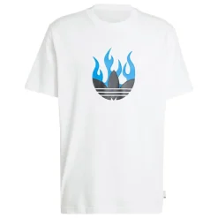 adidas Originals Flames Logo T-Shirt in White