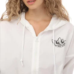 adidas Originals Graphic Windbreaker Jacket in White