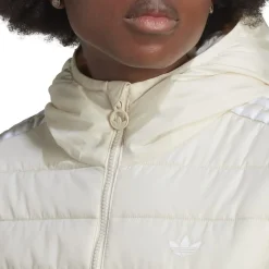 adidas Originals Hooded Premium Slim Jacket in Off White