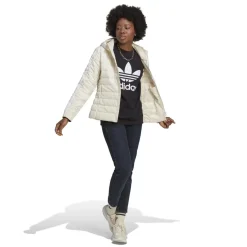 adidas Originals Hooded Premium Slim Jacket in Off White