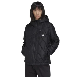 adidas Originals Hooded Regular Fit Down Jacket in Black