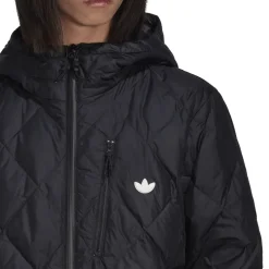 adidas Originals Hooded Regular Fit Down Jacket in Black