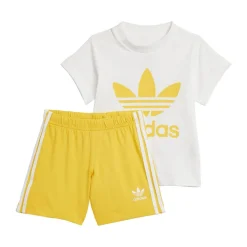 adidas Originals Infant Adicolor Shorts & T-Shirt Set in Gold