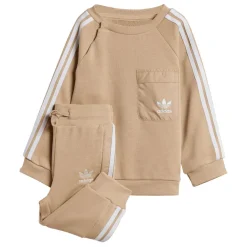 adidas Originals Infants Crewneck Set in Beige