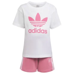 adidas Originals Junior Adicolor Shorts & T-Shirt Set in Rose