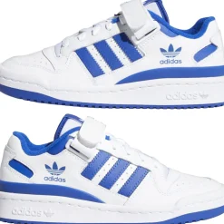 adidas Originals Juniors Forum Low Shoes in White blue