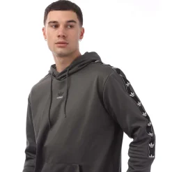 adidas Originals Mono Tape Overhead Hoodie in Grey