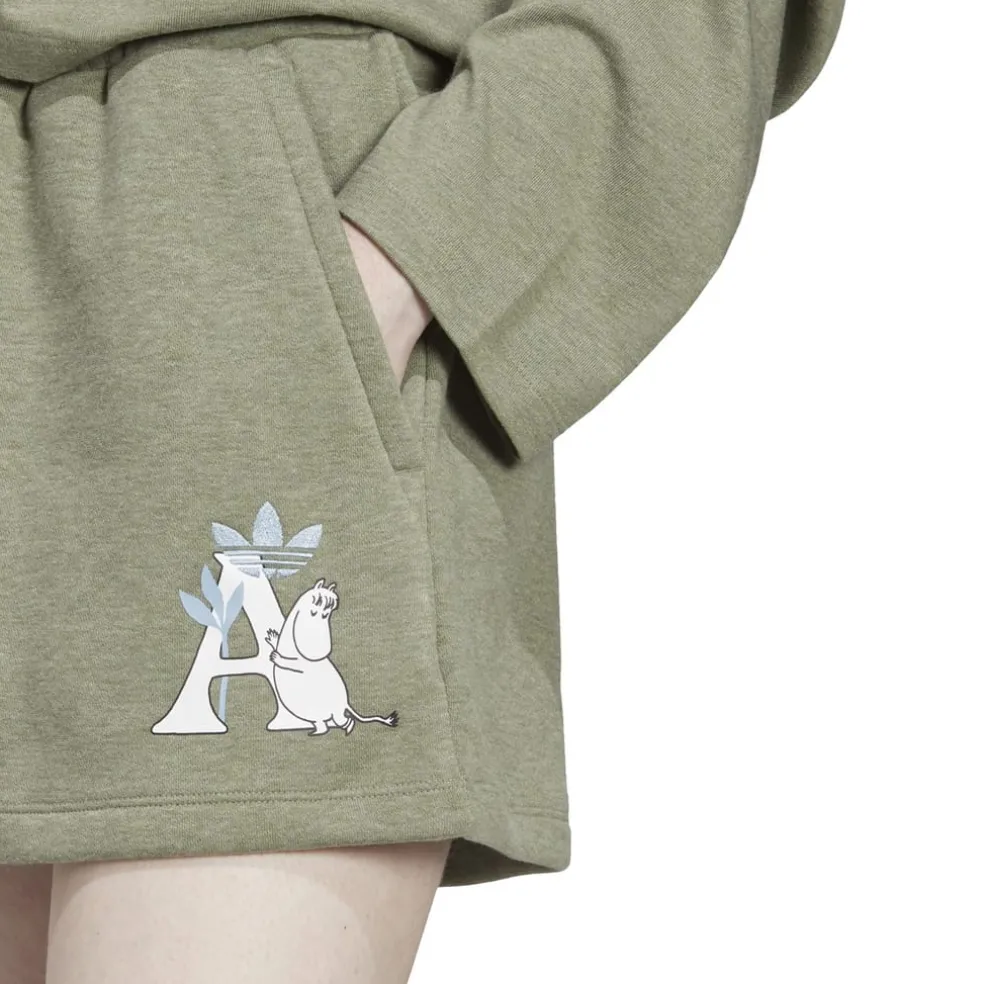 adidas Originals Moomin Sweat Shorts in Green