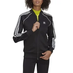 adidas Originals Primeblue SST Track Top in Black-White