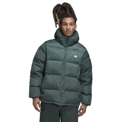adidas Originals Rekive Hooded Puffer Jacket in Grey