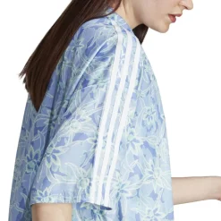 adidas Originals Relaxed Fit Resort Shirt in Blue