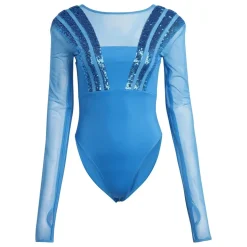 adidas Originals Santiago Slim Fit Scoop Neck Bodysuit in Blue