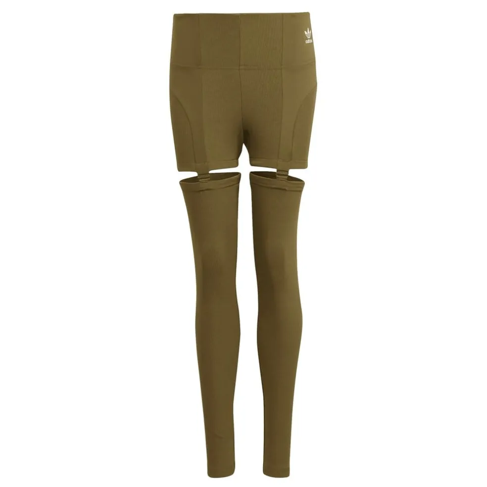 adidas Originals Skinny Fit 2 In 1 Legging in Green