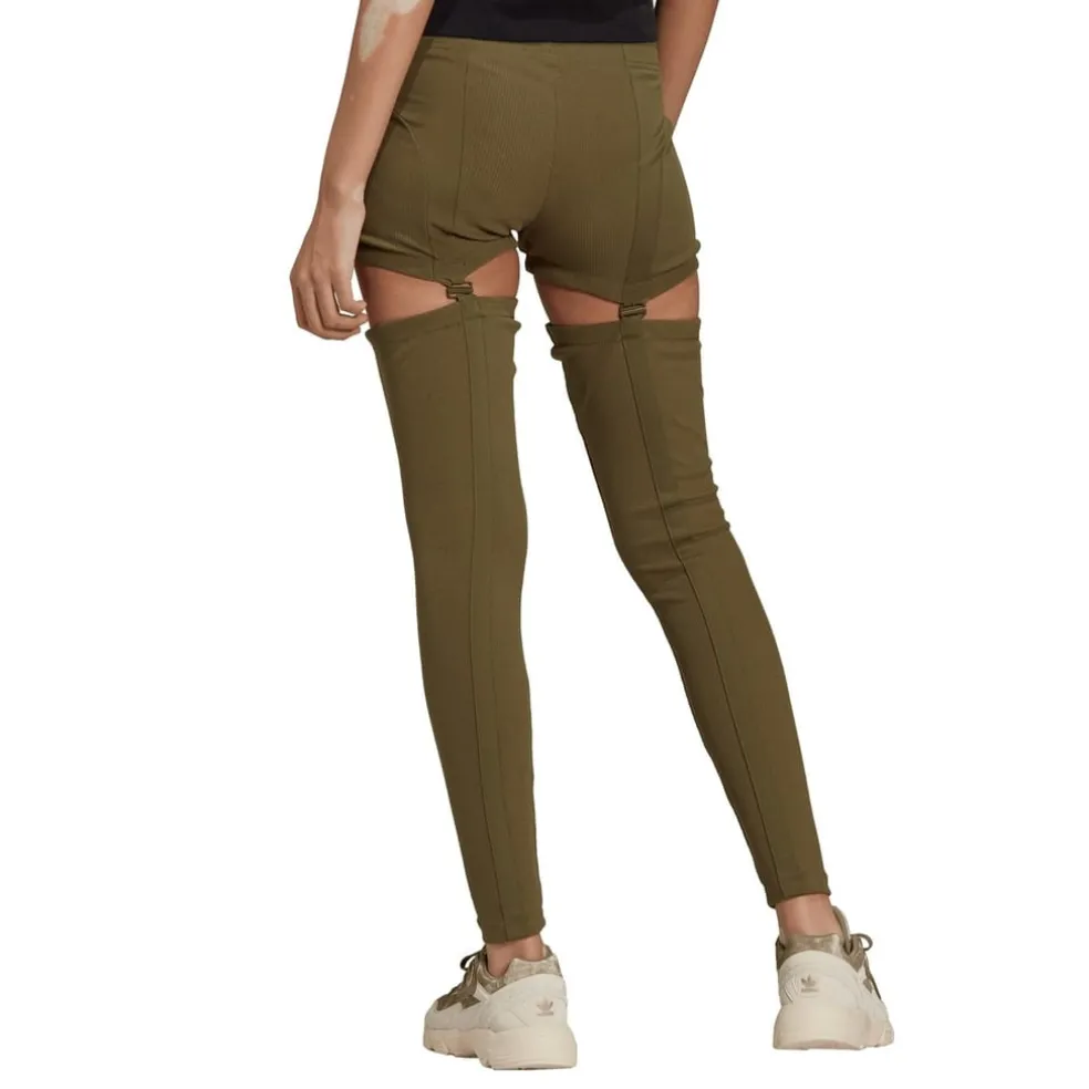 adidas Originals Skinny Fit 2 In 1 Legging in Green
