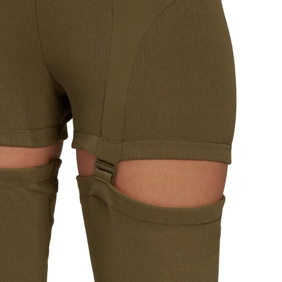 adidas Originals Skinny Fit 2 In 1 Legging in Green