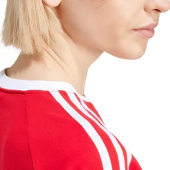 adidas Originals 3-Stripes Baby T-Shirt in Red