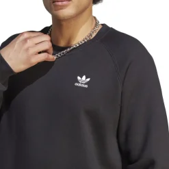 adidas Originals Trefoil Essentials Crewneck Sweatshirt in Black