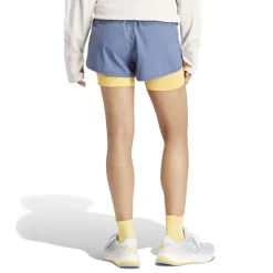 adidas Own the Run 3-Stripes 2-in-1 Shorts in Blue