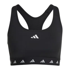 adidas Power Medium Impact Scoop Neck Bra in Black