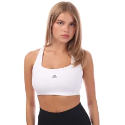 adidas Powerimpact Training Medium-Support Bra in White