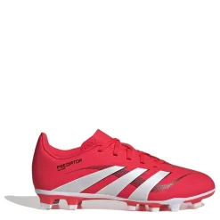 adidas Predator Club Childrens Firm Ground Football Boots in Red