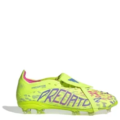 adidas Predator Elite Fold Over Tongue Childrens Firm Ground Football Boots in Yellow