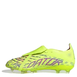 adidas Predator Elite Fold Over Tongue Childrens Firm Ground Football Boots in Yellow