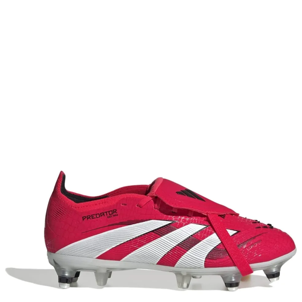 adidas Predator Elite Fold Over Tongue Childrens Firm Ground Football Boots in Red