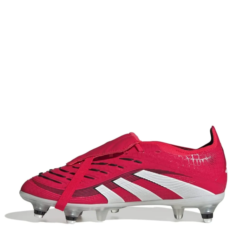 adidas Predator Elite Fold Over Tongue Childrens Firm Ground Football Boots in Red