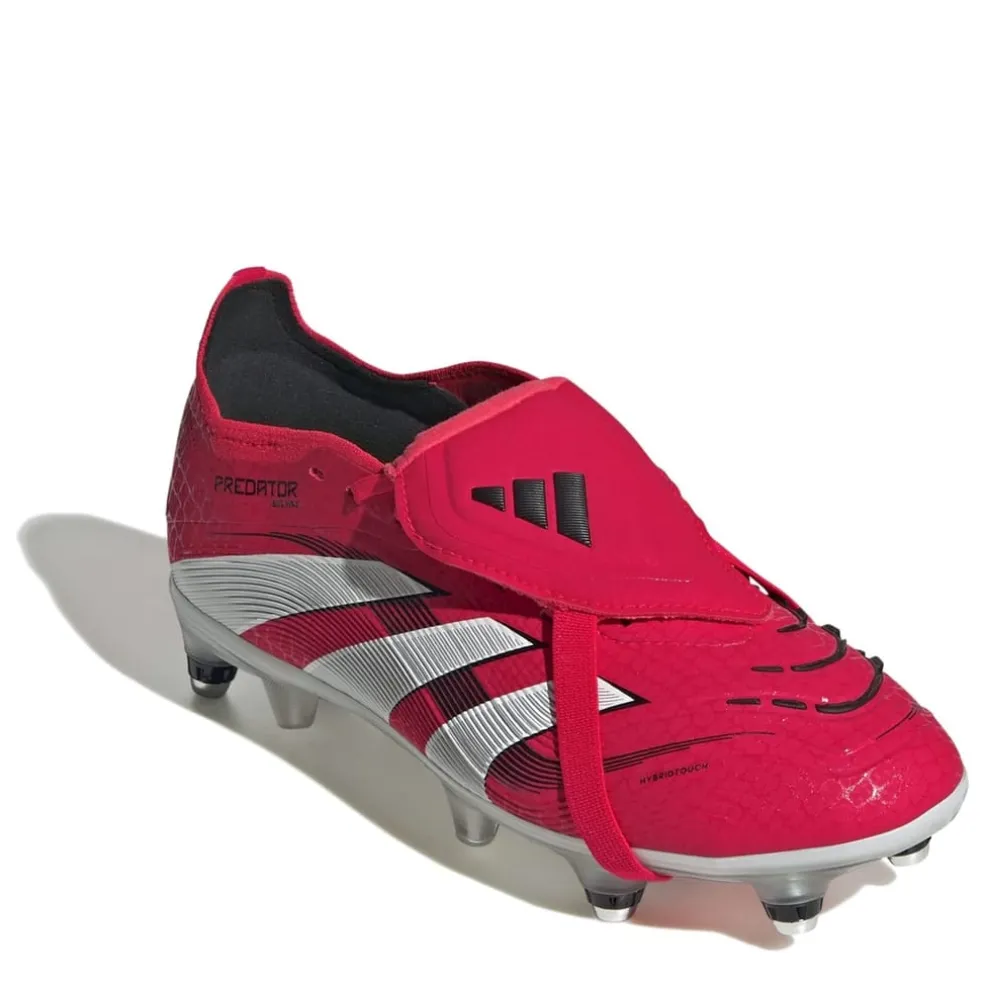 adidas Predator Elite Fold Over Tongue Childrens Firm Ground Football Boots in Red
