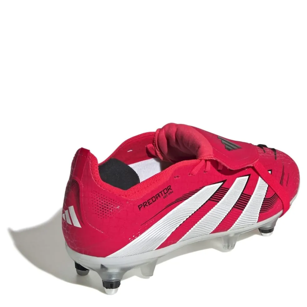adidas Predator Elite Fold Over Tongue Childrens Firm Ground Football Boots in Red