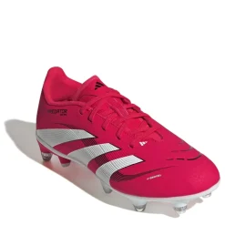 adidas Predator League Childrens Soft Ground Football Boots in Red
