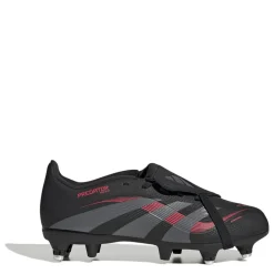 adidas Predator League Fold Over Tongue Childrens Soft Ground Football Boots in Black