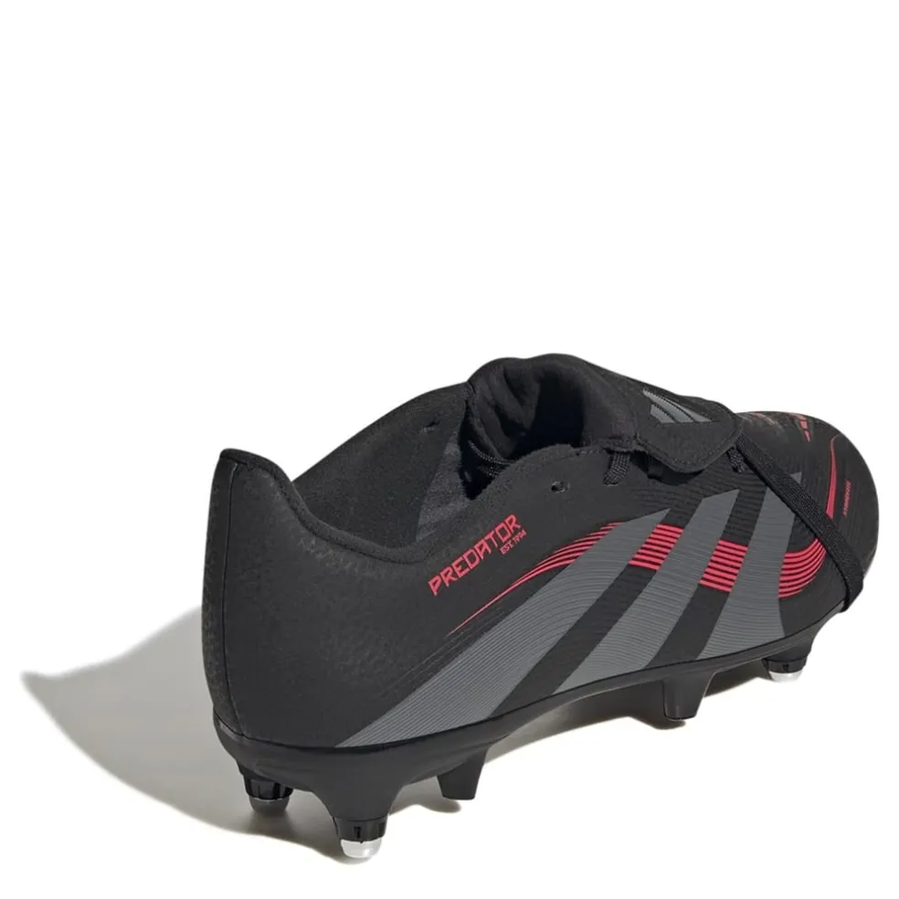 adidas Predator League Fold Over Tongue Childrens Soft Ground Football Boots in Black