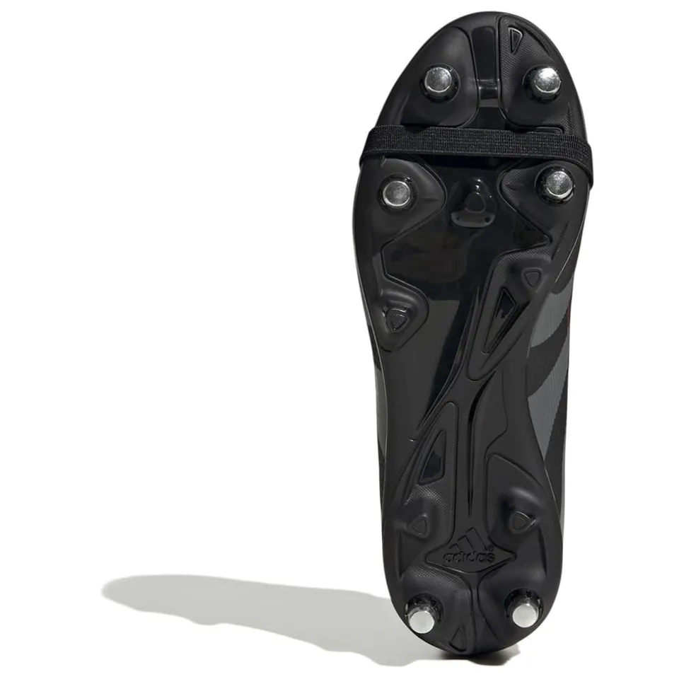 adidas Predator League Fold Over Tongue Childrens Soft Ground Football Boots in Black