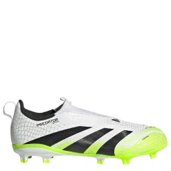 adidas Predator League Laceless Juniors Firm Ground Football Boots in White