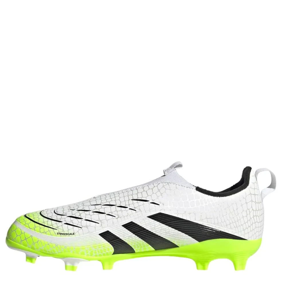 adidas Predator League Laceless Juniors Firm Ground Football Boots in White