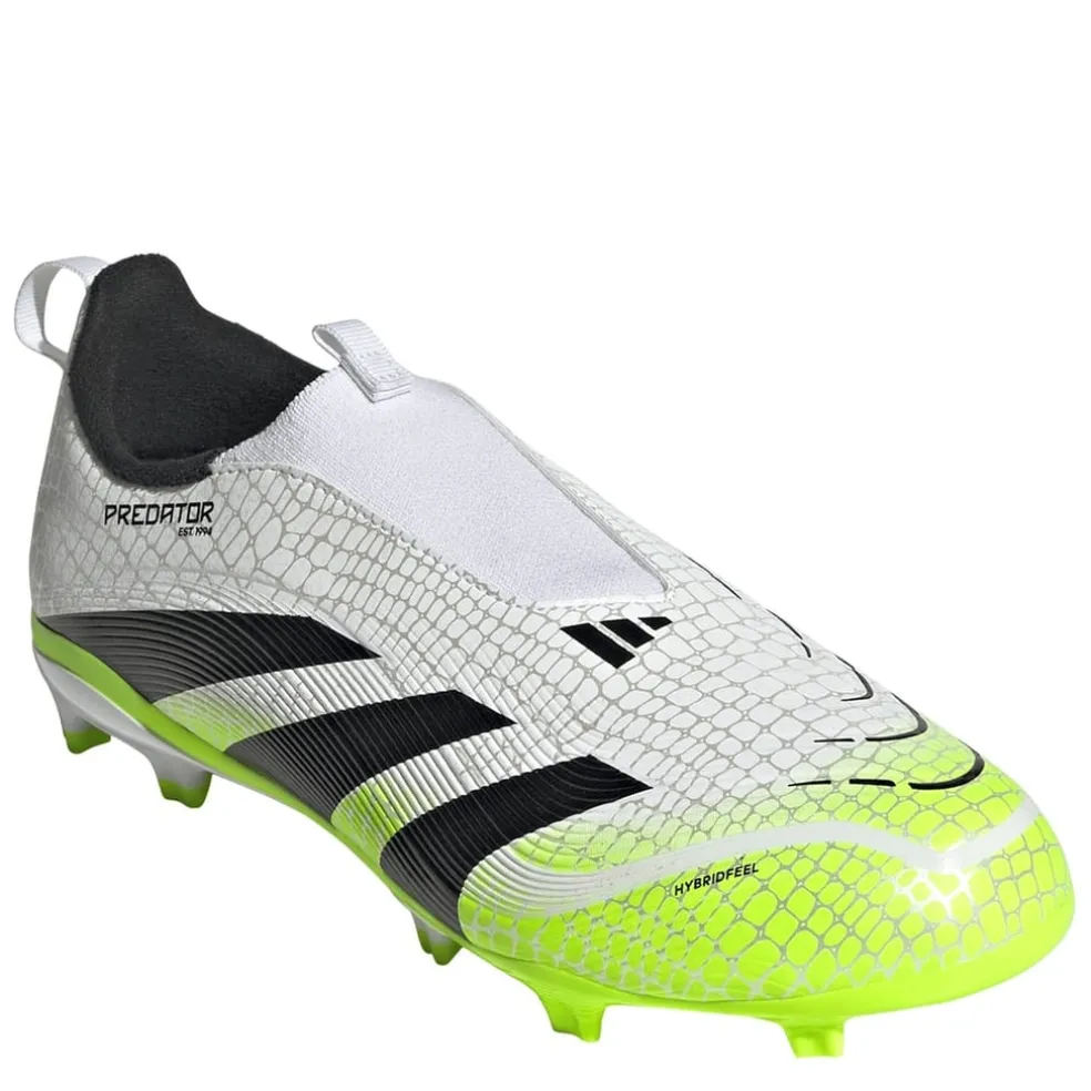 adidas Predator League Laceless Juniors Firm Ground Football Boots in White