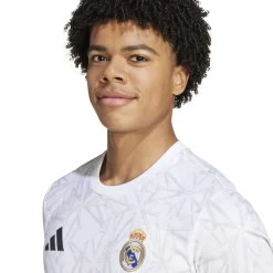 adidas Real Madrid Pre Match Shirt 2024 2025 Adults in White