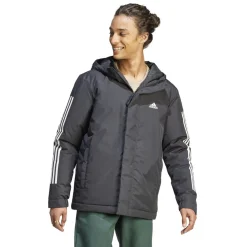 adidas 3s Hooded Jacket in Black