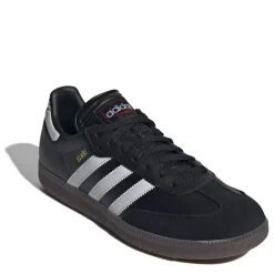 adidas Samba Leather Trainers Juniors in Black