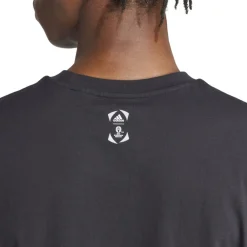 adidas Short Sleeve T-Shirt Top in Black